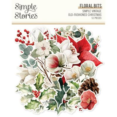 Simple Stories Simple Vintage Old-Fashioned Christmas - Floral Bits & Pieces
