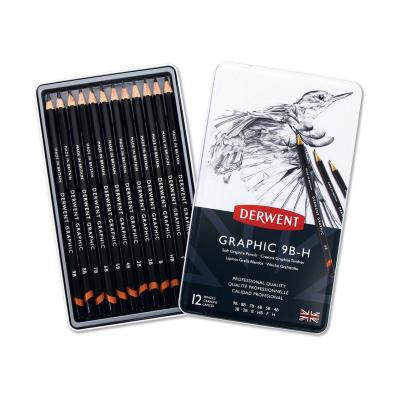 Derwent Graphic Pencil - Tin of 12 Soft Pencils