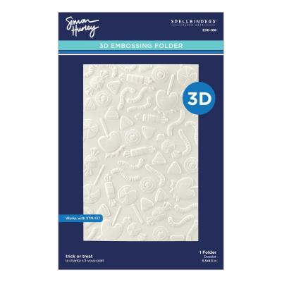 Spellbinders Simon Hurley Halloween Hugs 3D Embossing Folder - Trick Or Treat