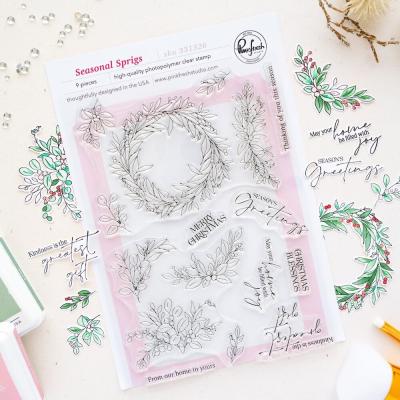 Pinkfresh Studio Season Of Wonder Stempel - Seasonal Sprigs