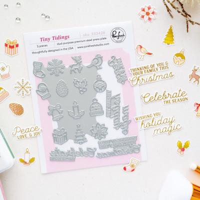 Pinkfresh Studio Season Of Wonder Press Plates - Tiny Tidings