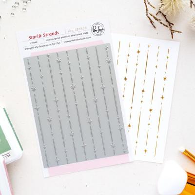 Pinkfresh Studio Season Of Wonder Press Plate - Starlit Strands