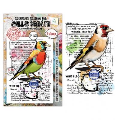 Aall and Create Hearted Nature Stempel - Whistling Finch