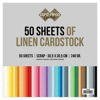 Card Deco Linen Cardstock - Jumbo Paket