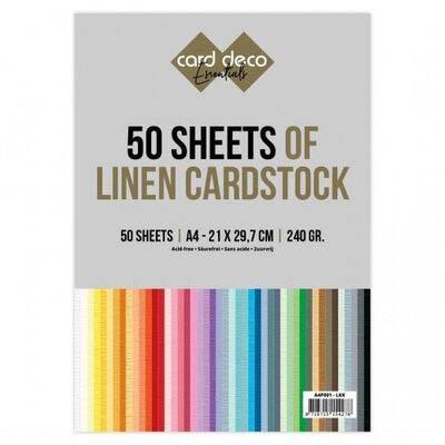 Card Deco Linen Cardstock - Jumbo Paket