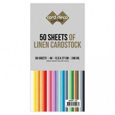 Card Deco Linen Cardstock - Jumbo Paket