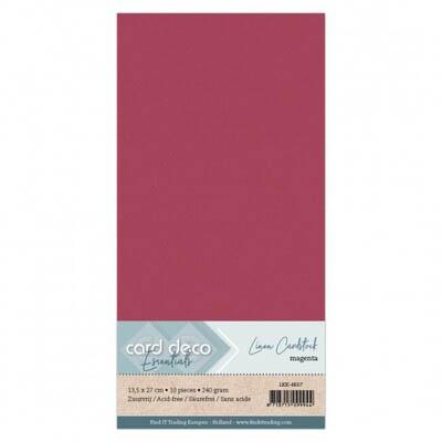Card Deco Linen Cardstock - Magenta