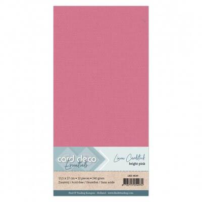 Card Deco Linen Cardstock - Kräftiges Rosa