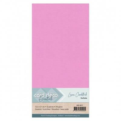 Card Deco Linen Cardstock - Fuchsiaviolett