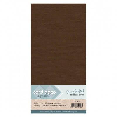 Card Deco Linen Cardstock - Schokobraun