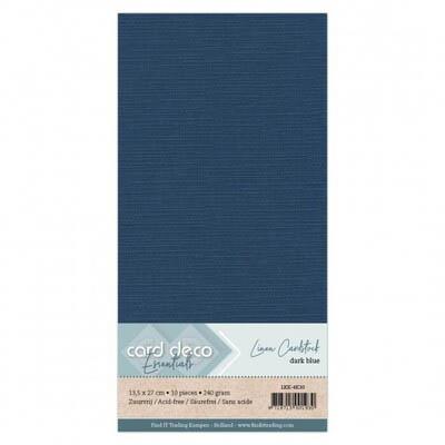 Card Deco Linen Cardstock - Dunkelblau