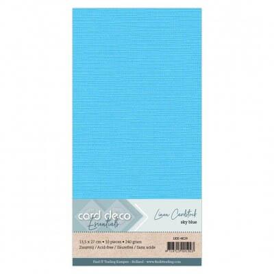 Card Deco Linen Cardstock - Himmelblau