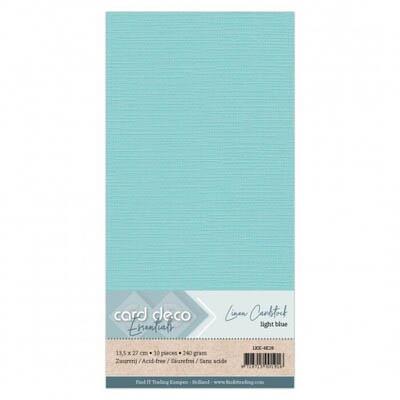 Card Deco Linen Cardstock - Hellblau