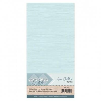 Card Deco Linen Cardstock - Babyblau