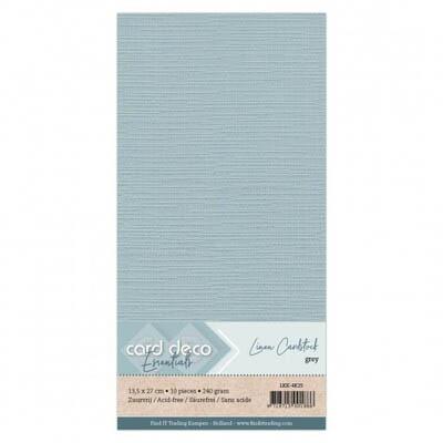 Card Deco Linen Cardstock - Grau