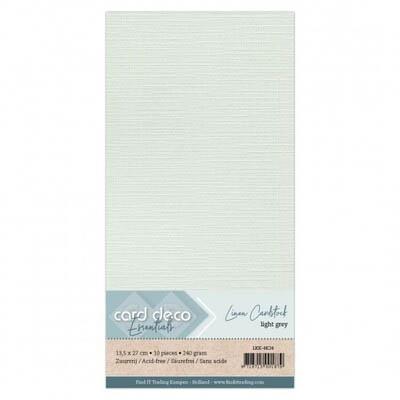 Card Deco Linen Cardstock - Hellgrau