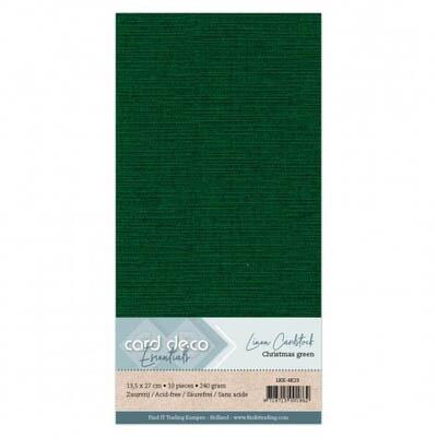 Card Deco Linen Cardstock - Tannengrün