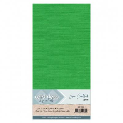 Card Deco Linen Cardstock - Grün