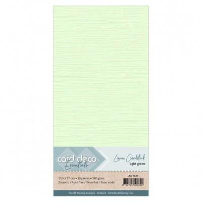 Card Deco Linen Cardstock - Hellgrün
