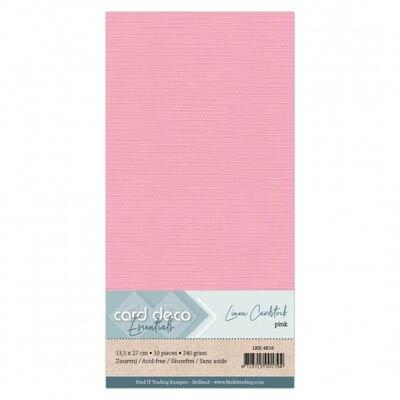 Card Deco Linen Cardstock - Rosa