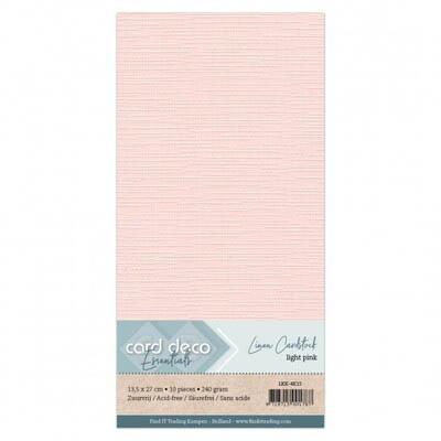 Card Deco Linen Cardstock - Hellrosa