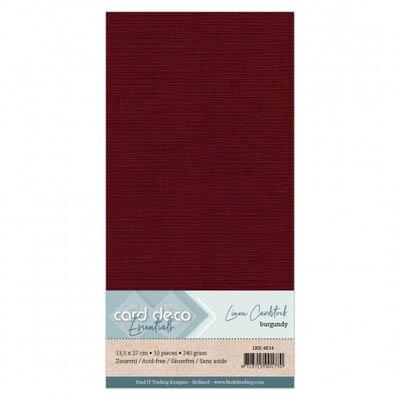 Card Deco Linen Cardstock - Bordeaux