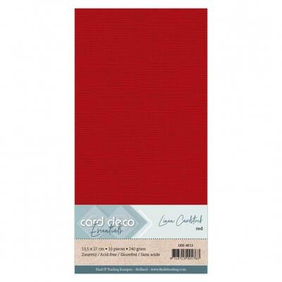 Card Deco Linen Cardstock - Rot