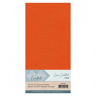 Card Deco Linen Cardstock - Orange