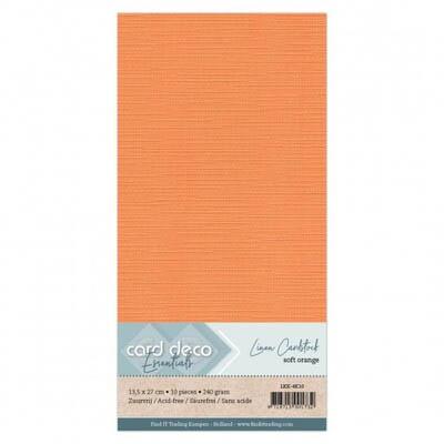 Card Deco Linen Cardstock - Sanftorange