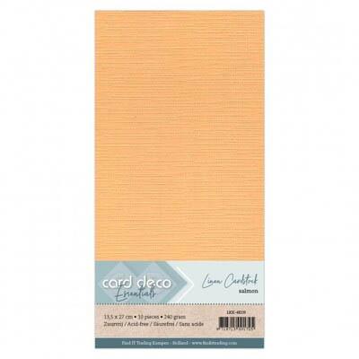 Card Deco Linen Cardstock - Lachs