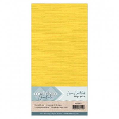 Card Deco Linen Cardstock - Kanariengelb