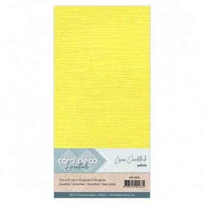 Card Deco Linen Cardstock - Gelb