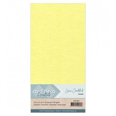 Card Deco Linen Cardstock - Creme