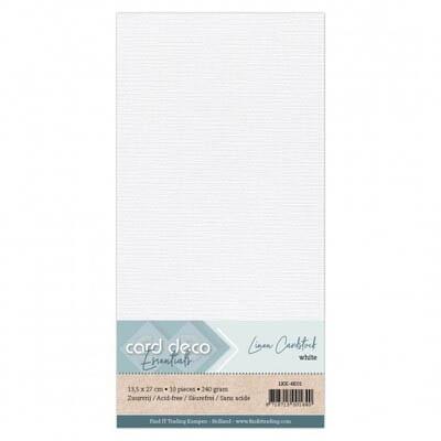 Card Deco Linen Cardstock - Weiß