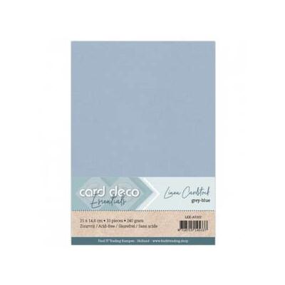 Card Deco Linen Cardstock - Graublau