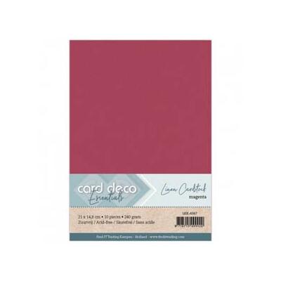 Card Deco Linen Cardstock - Magenta