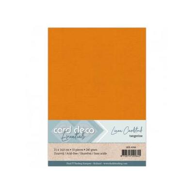 Card Deco Linen Cardstock - Mandarine