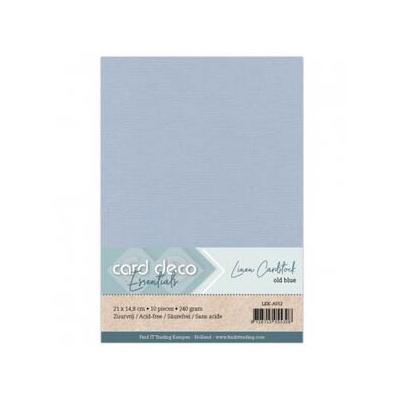 Card Deco Linen Cardstock - Altblau
