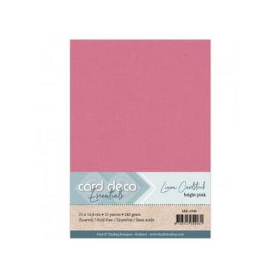 Card Deco Linen Cardstock - Kräftiges Rosa