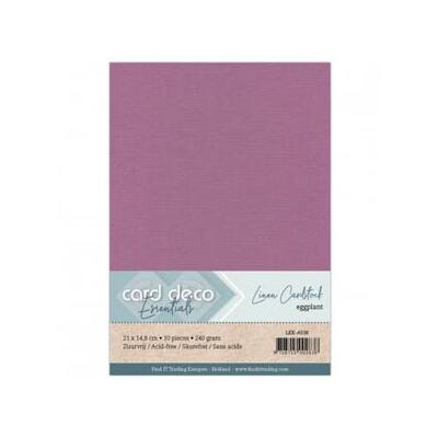 Card Deco Linen Cardstock - Aubergine