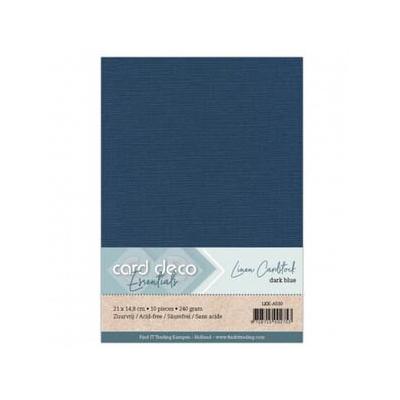 Card Deco Linen Cardstock - Dunkelblau