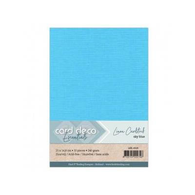 Card Deco Linen Cardstock - Himmelblau