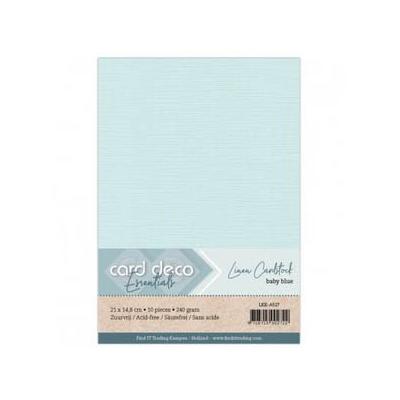 Card Deco Linen Cardstock - Babyblau