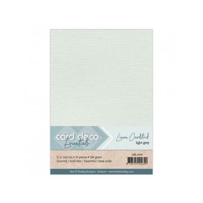 Card Deco Linen Cardstock - Hellgrau