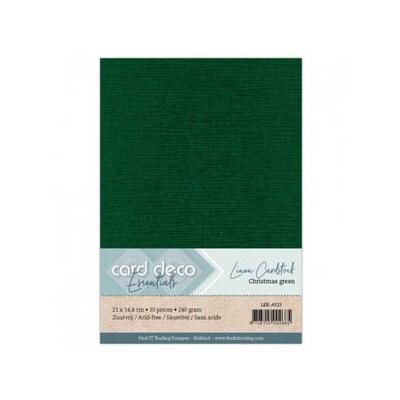 Card Deco Linen Cardstock - Tannengrün