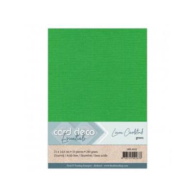 Card Deco Linen Cardstock - Grün