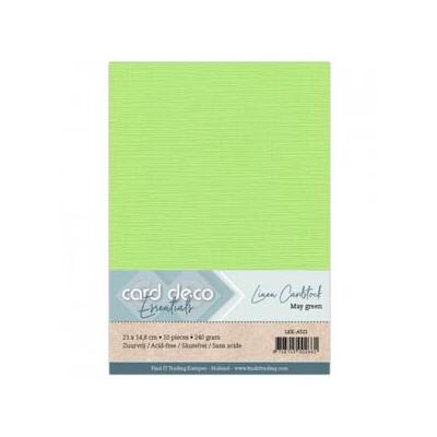 Card Deco Linen Cardstock - Maigrün