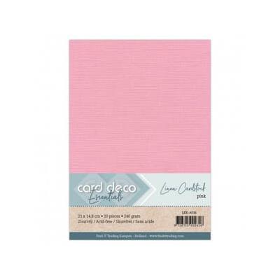 Card Deco Linen Cardstock - Rosa