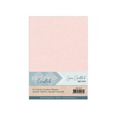 Card Deco Linen Cardstock - Hellrosa