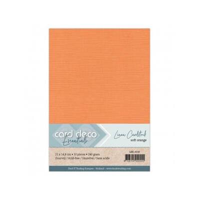Card Deco Linen Cardstock - Sanftorange